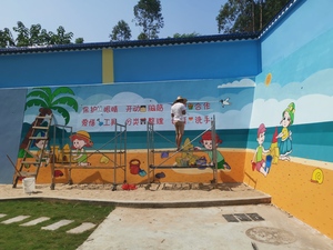 北海市幼儿园喷绘墙绘彩绘